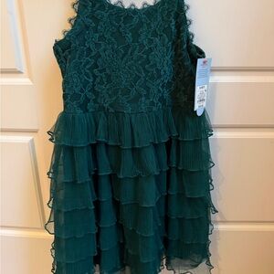 Cat & Jack Teal Lace Tiered Kids Dress